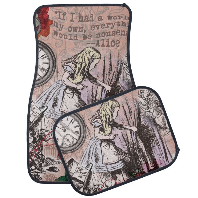 Alice nonsense curtain wonderland car floor mat (Set)