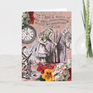 Alice nonsense curtain wonderland card