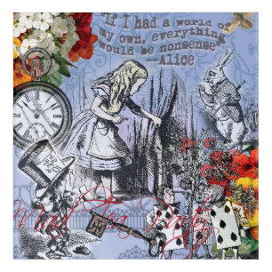 Alice nonsense curtain wonderland classic acrylic print