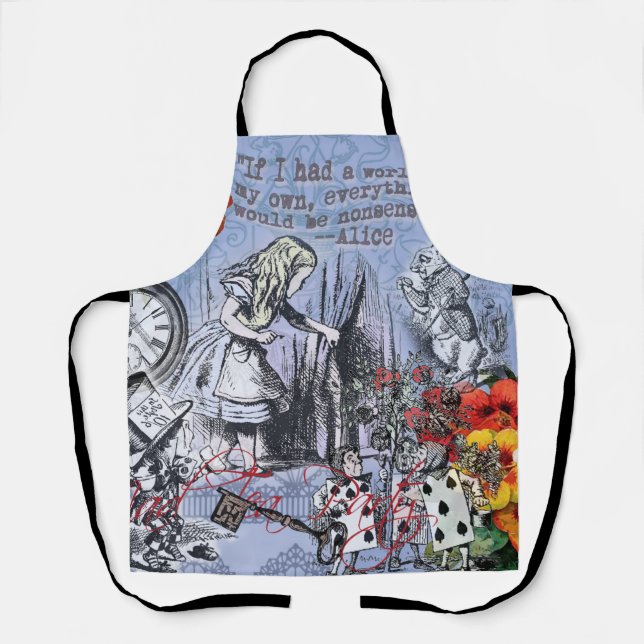 Alice nonsense curtain wonderland classic apron (Front)