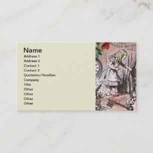 Alice nonsense curtain wonderland classic business card