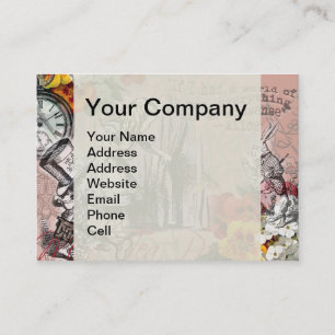 Alice nonsense curtain wonderland classic business card