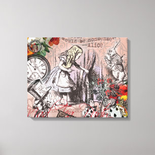 Alice nonsense curtain wonderland classic canvas print