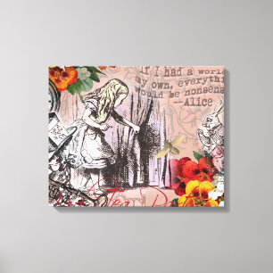 Alice nonsense curtain wonderland classic canvas print