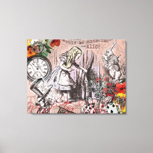 Alice nonsense curtain wonderland classic canvas print