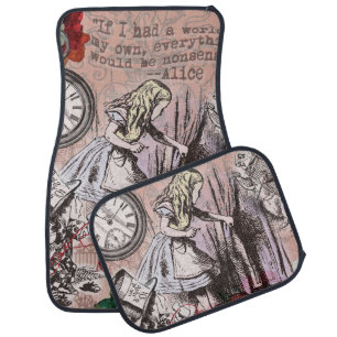 Alice nonsense curtain wonderland classic car floor mat