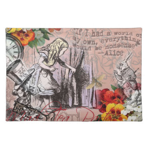 Alice nonsense curtain wonderland classic cloth placemat