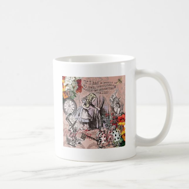 Alice nonsense curtain wonderland classic coffee mug (Right)