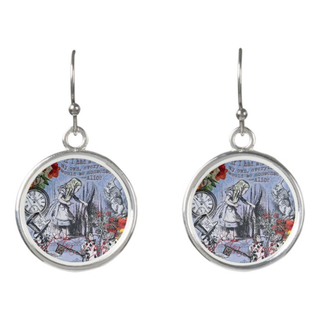 Alice nonsense curtain wonderland classic earrings (Front)