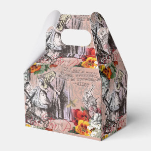 Alice nonsense curtain wonderland classic favor boxes