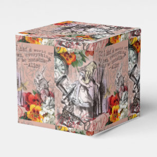 Alice nonsense curtain wonderland classic favor boxes
