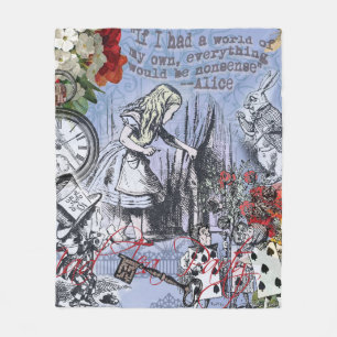 Alice nonsense curtain wonderland classic fleece blanket