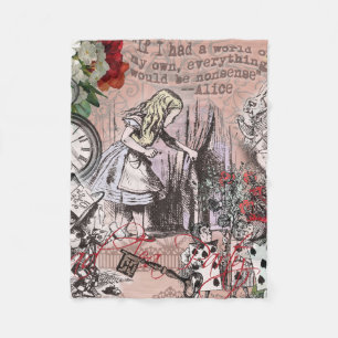 Alice nonsense curtain wonderland classic fleece blanket