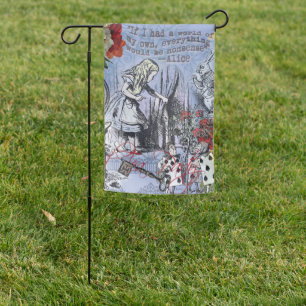Alice nonsense curtain wonderland classic garden flag