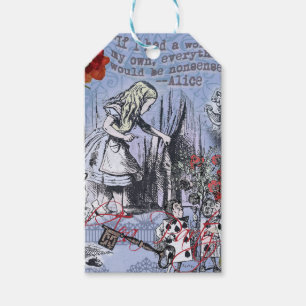 Alice nonsense curtain wonderland classic gift tags