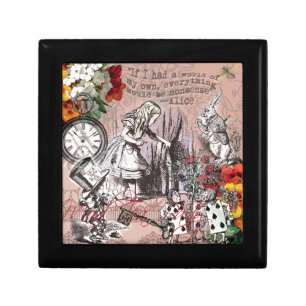 Alice nonsense curtain wonderland classic jewelry box
