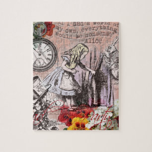 Alice nonsense curtain wonderland classic jigsaw puzzle
