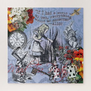 Alice nonsense curtain wonderland classic jigsaw puzzle