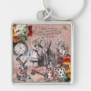 Alice nonsense curtain wonderland classic keychain