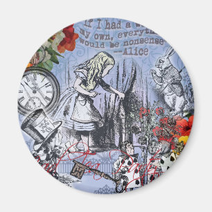 Alice nonsense curtain wonderland classic magnet