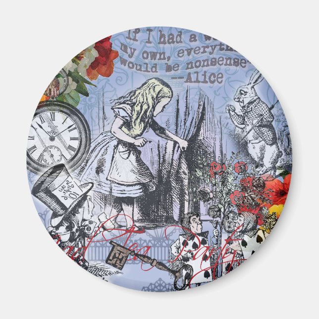 Alice nonsense curtain wonderland classic magnet (Front)