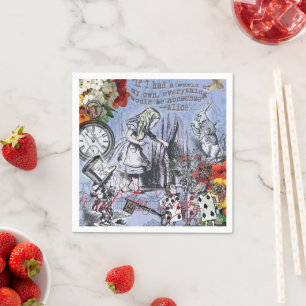 Alice nonsense curtain wonderland classic napkins