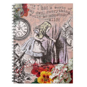 Alice nonsense curtain wonderland classic notebook