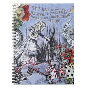 Alice nonsense curtain wonderland classic notebook