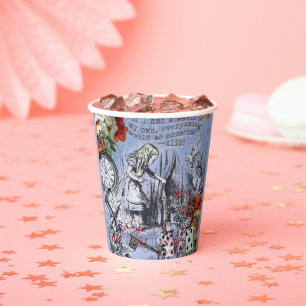 Alice nonsense curtain wonderland classic paper cups