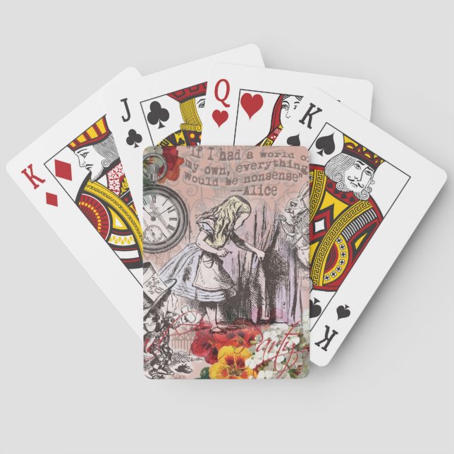 Alice nonsense curtain wonderland classic poker cards (Back)