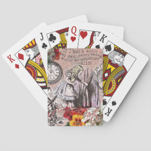Alice nonsense curtain wonderland classic poker cards
