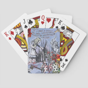 Alice nonsense curtain wonderland classic poker cards