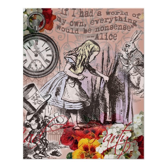 Alice nonsense curtain wonderland classic poster (Front)
