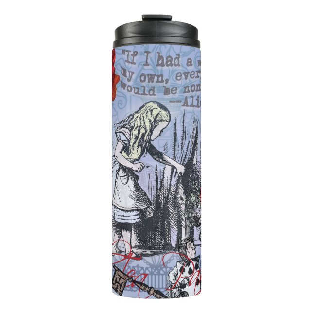 Alice nonsense curtain wonderland classic thermal tumbler (Front)