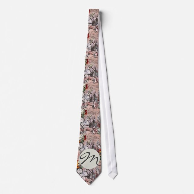 Alice nonsense curtain wonderland classic tie (Front)