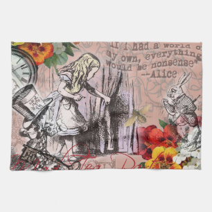 Alice nonsense curtain wonderland classic towel