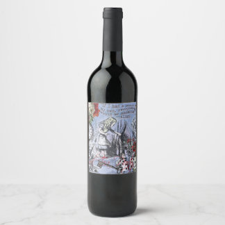Alice nonsense curtain wonderland classic wine label