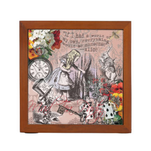 Alice nonsense curtain wonderland desk organizer