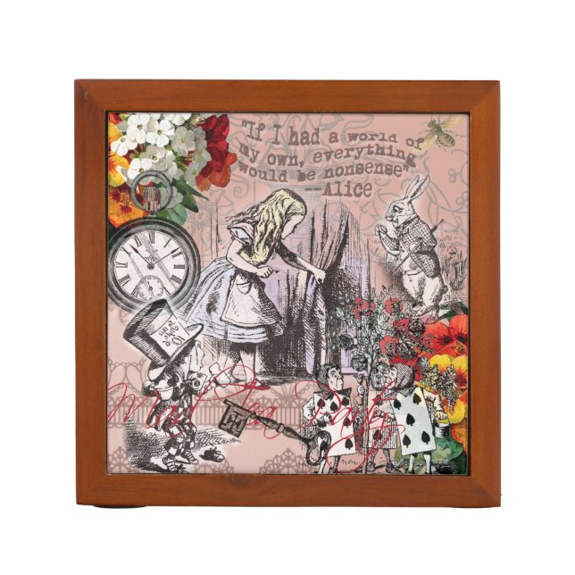 Alice nonsense curtain wonderland desk organizer (Front)