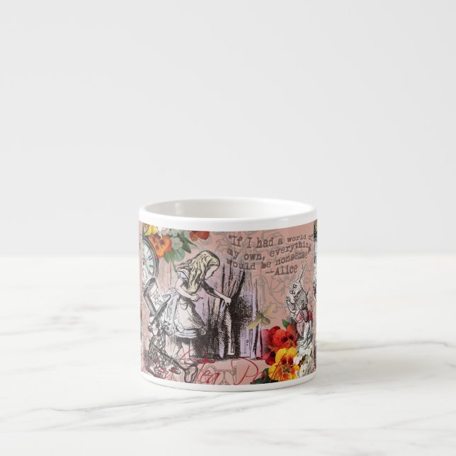 Alice nonsense curtain wonderland espresso cup (Front)