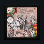 Alice nonsense curtain wonderland gift box<br><div class="desc">Alice's Adventures in Wonderland's original illustrations are in this gift, from Alice looking through the curtain, the Mad Hatter, and the White Rabbit. These images are from the original books, where they had a rabbit hole, the Mad Tea Party, and makes a wonderful gift for the Alice in Wonderland enthusiast...</div>