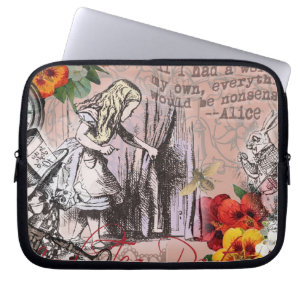 Alice nonsense curtain wonderland laptop sleeve