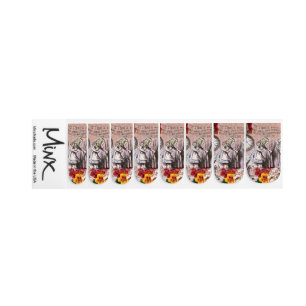 Alice nonsense curtain wonderland minx nail wraps