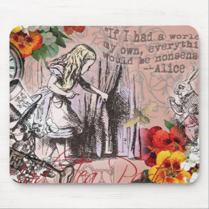 Alice nonsense curtain wonderland mouse pad