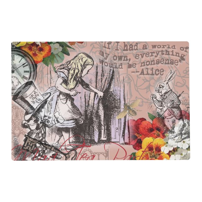 Alice nonsense curtain wonderland placemat (Front)