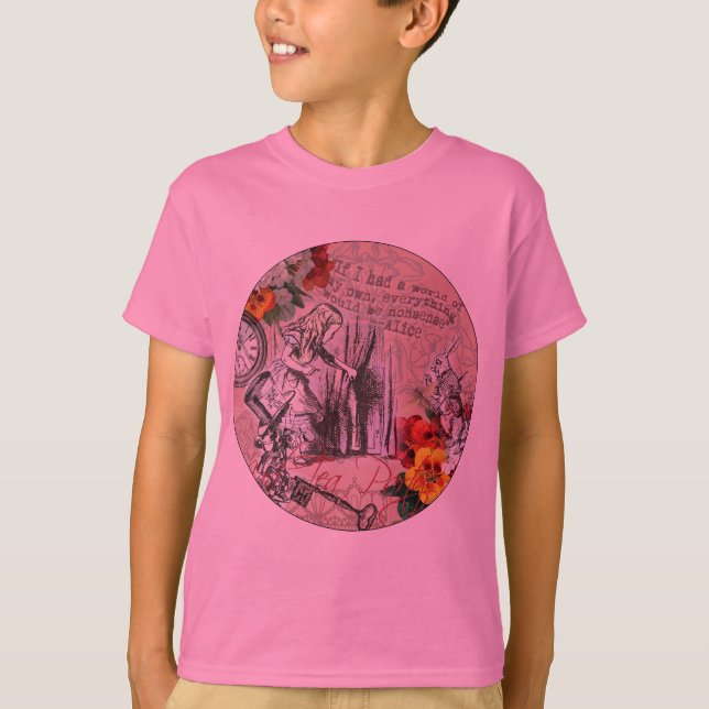 Alice nonsense curtain wonderland T-Shirt (Front)