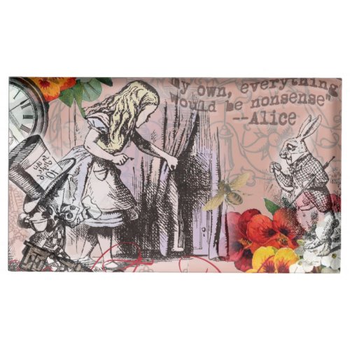 Alice nonsense curtain wonderland table card holder