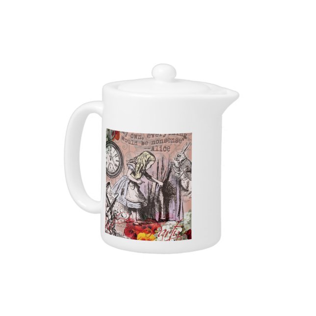 Alice nonsense curtain wonderland teapot (Left)