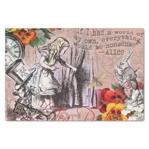 Alice nonsense curtain wonderland tissue paper