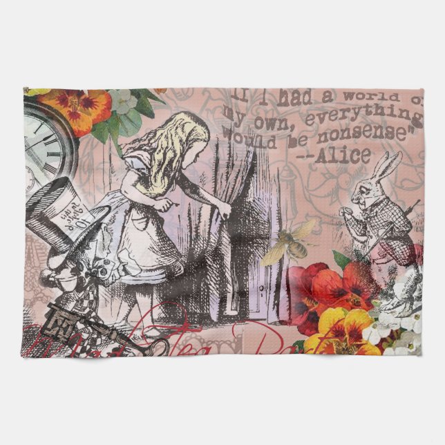 Alice nonsense curtain wonderland towel (Horizontal)